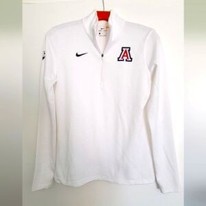 Nike University of Arizona White Pac-12 Quarter-Zip Pullover